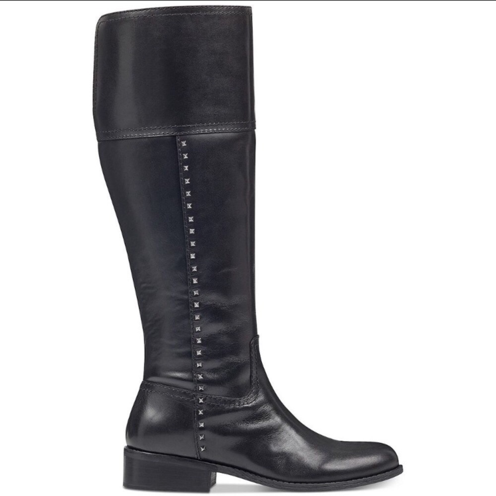 NIB Marc Fisher Galaya black leather tall Boot 5 - Picture 1 of 11
